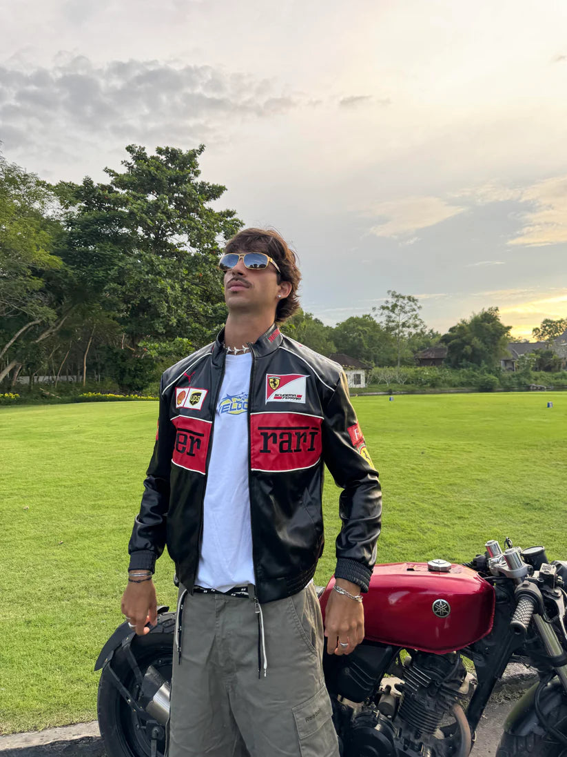 Racing Leather Jacket V1 - פרארי
