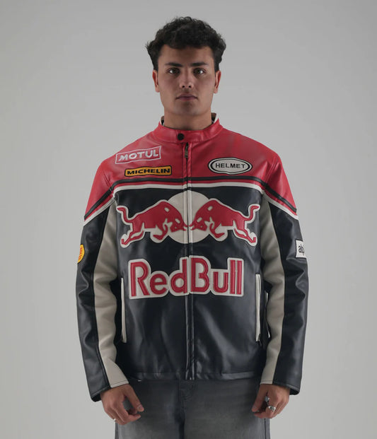 Racing Leather Jacket V1 - רדבול