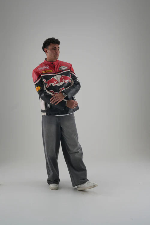 Racing Leather Jacket V1 - רדבול
