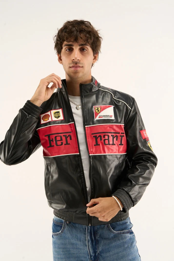Racing Leather Jacket V1 - פרארי